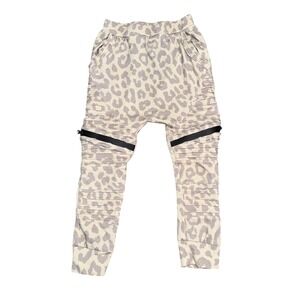 Posh Kiddos Moto Harem‎ Joggers Kids 6 Tan Leopard Excellent Moto Zips